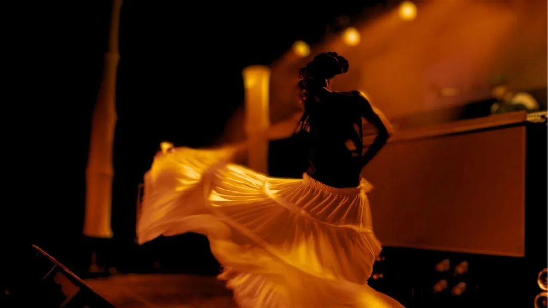 Dancer silhouette on stage