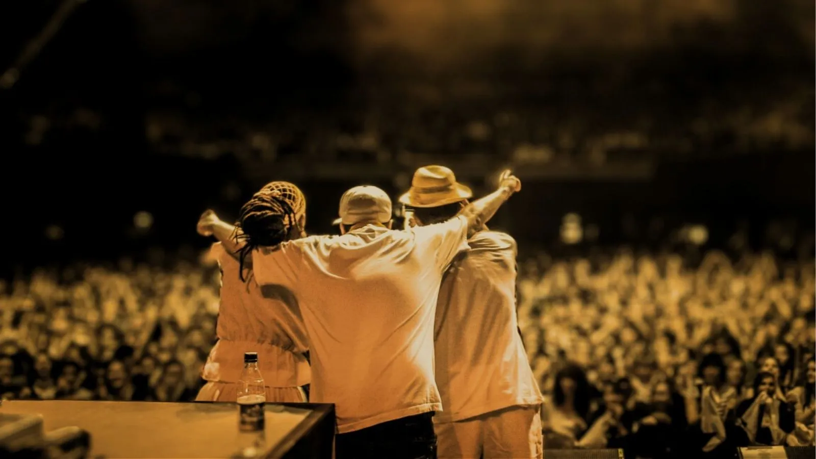 Stage and crowd at live show